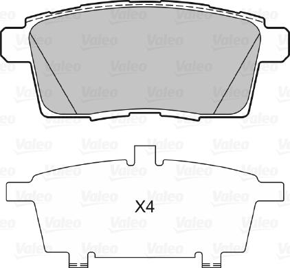 Valeo 601336 - Тормозные колодки, дисковые, комплект autosila-amz.com