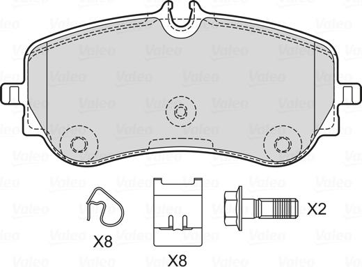 Valeo 601741 - Тормозные колодки, дисковые, комплект autosila-amz.com