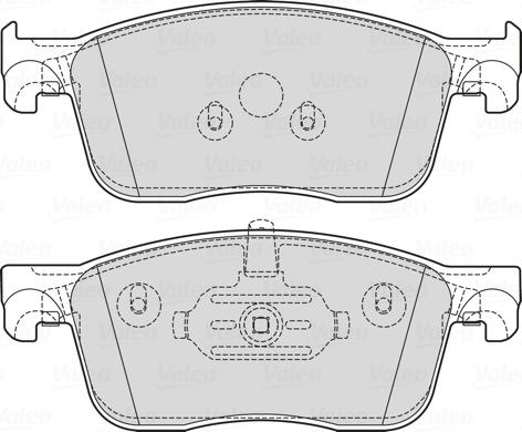 Valeo 601743 - Тормозные колодки, дисковые, комплект autosila-amz.com