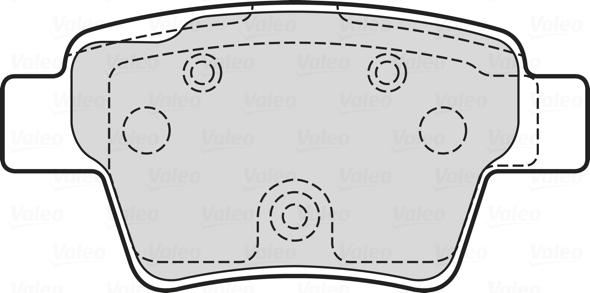 Valeo 601707 - Тормозные колодки, дисковые, комплект autosila-amz.com