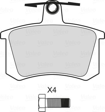 Valeo 601710 - Тормозные колодки, дисковые, комплект autosila-amz.com