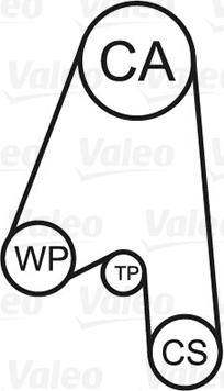 Valeo 614600 - Водяной насос + комплект зубчатого ремня ГРМ autosila-amz.com