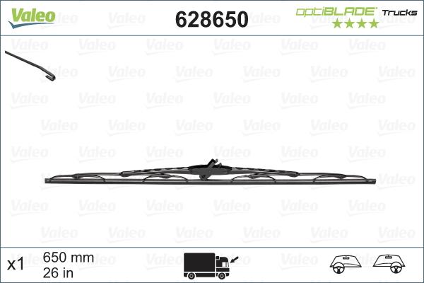 Valeo 628650 - Щетка стеклоочистителя autosila-amz.com