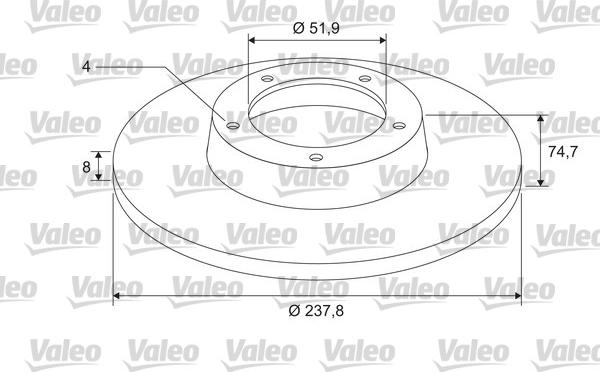 Valeo 675411 - Тормозной диск autosila-amz.com