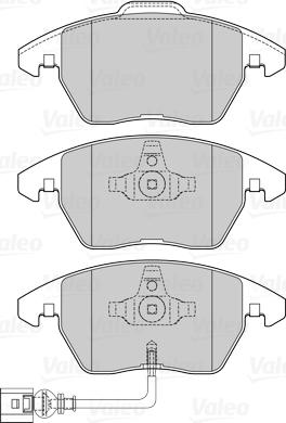 Valeo 670060 - Тормозные колодки, дисковые, комплект autosila-amz.com