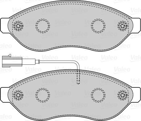 Valeo 670891 - Тормозные колодки, дисковые, комплект autosila-amz.com