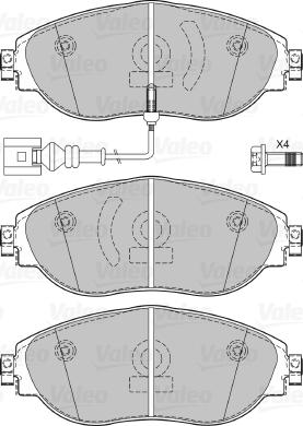 Valeo 670286 - Комплект тормозных колодок, дисковый тормоз autosila-amz.com