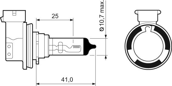 Valeo 032525 - Лампа галогенная Н11 12V 55W (увеличенный в два раза срок службы) autosila-amz.com