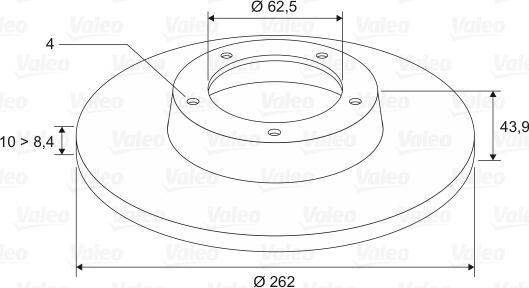 Valeo 297456 - Тормозной диск autosila-amz.com