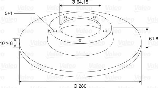 Valeo 197016 - Тормозной диск autosila-amz.com