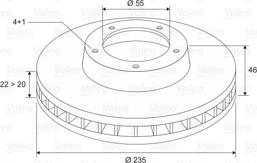 Valeo 197161 - Тормозной диск autosila-amz.com