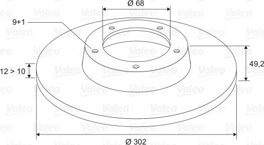 Valeo 197125 - Тормозной диск autosila-amz.com