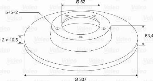 Valeo 197340 - Тормозной диск autosila-amz.com