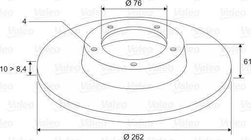 Valeo 197342 - Тормозной диск autosila-amz.com