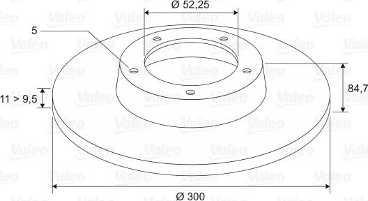 Valeo 197310 - Тормозной диск autosila-amz.com