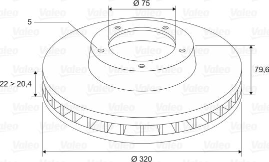 Valeo 197251 - Тормозной диск autosila-amz.com