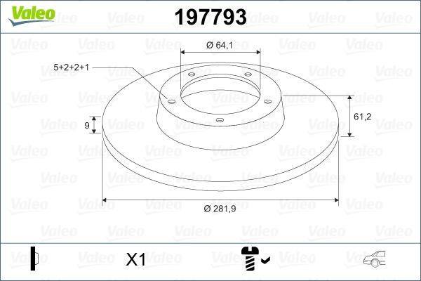 Valeo 197793 - Тормозной диск autosila-amz.com
