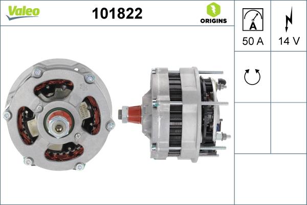 Valeo 101822 - Генератор autosila-amz.com