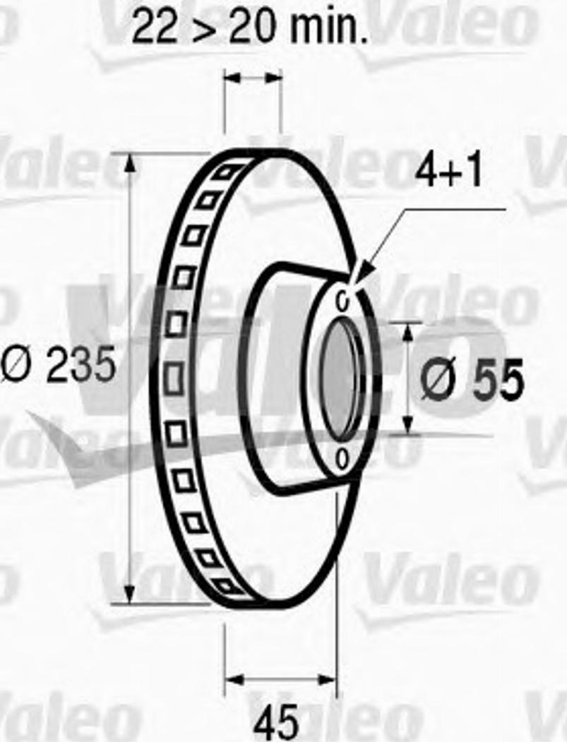 Valeo 186448 - Тормозной диск autosila-amz.com