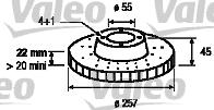 Valeo 186451 - Тормозной диск autosila-amz.com