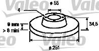 Valeo 186452 - Тормозной диск autosila-amz.com