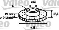 Valeo 186405 - Тормозной диск autosila-amz.com