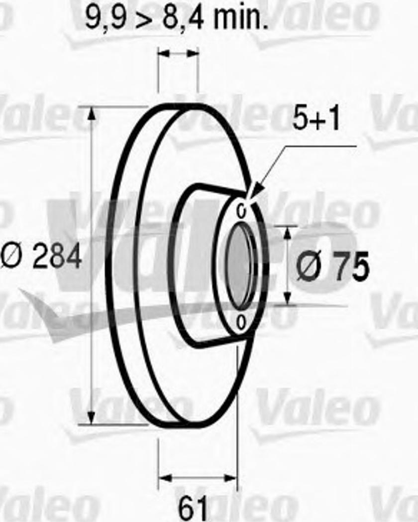 Valeo 186412 - Тормозной диск autosila-amz.com