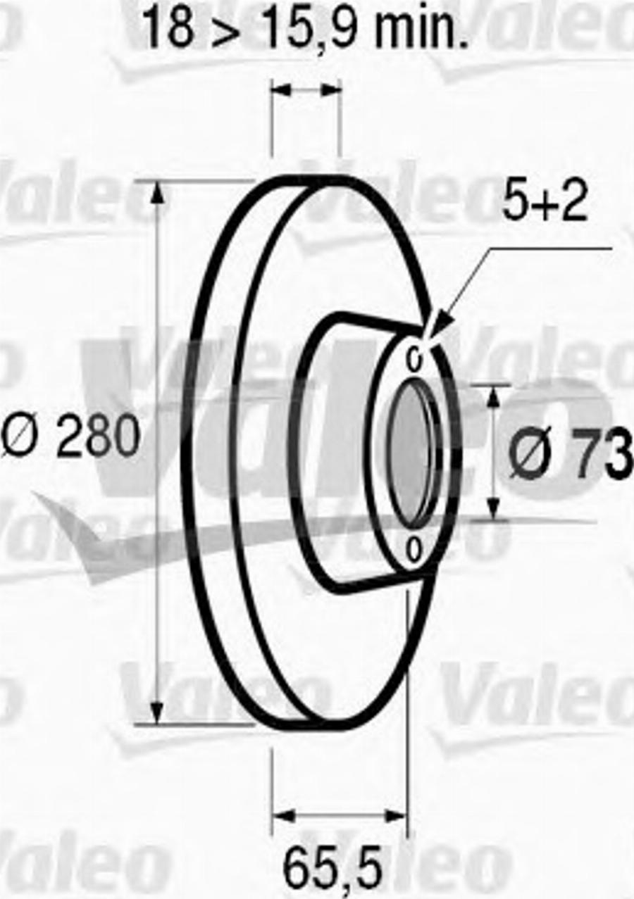 Valeo 186417 - Тормозной диск autosila-amz.com