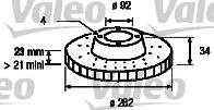 Valeo 186439 - Тормозной диск autosila-amz.com