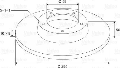 Valeo 186421 - Тормозной диск autosila-amz.com