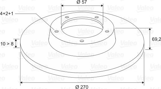 Valeo 186565 - Тормозной диск autosila-amz.com