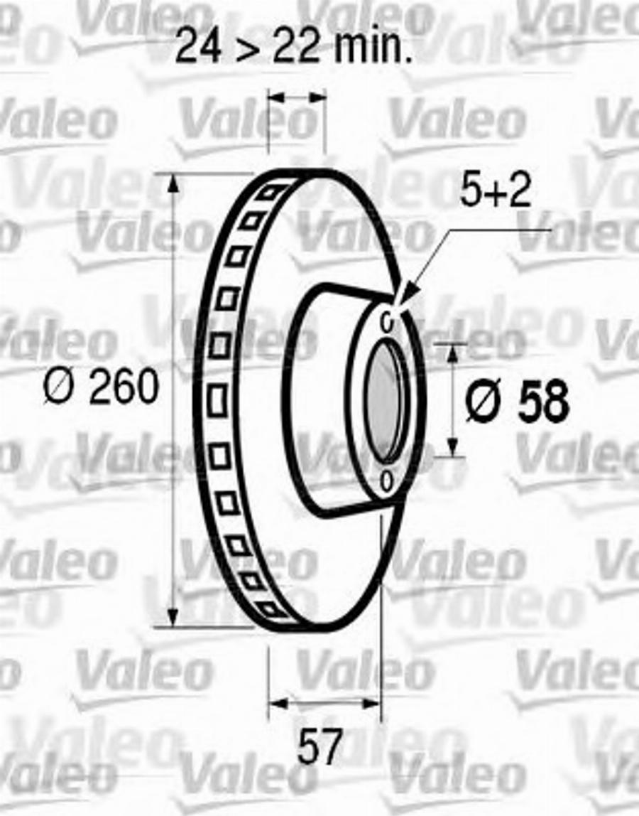 Valeo 186502 - Тормозной диск autosila-amz.com