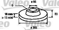 Valeo 186692 - Тормозной диск autosila-amz.com