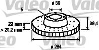 Valeo 186643 - Тормозной диск autosila-amz.com