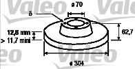 Valeo 186642 - Тормозной диск autosila-amz.com