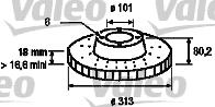 Valeo 186685 - Тормозной диск autosila-amz.com