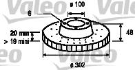 Valeo 186637 - Тормозной диск autosila-amz.com