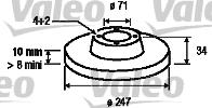 Valeo 186199 - Тормозной диск autosila-amz.com