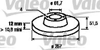 Valeo 186152 - Тормозной диск autosila-amz.com