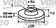 Valeo 186169 - Тормозной диск autosila-amz.com