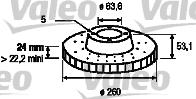 Valeo 186165 - Тормозной диск autosila-amz.com