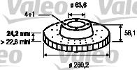 Valeo 186166 - Тормозной диск autosila-amz.com