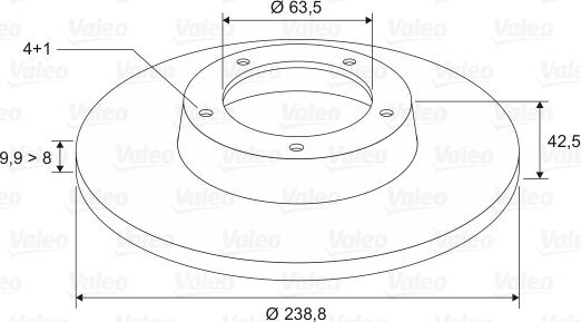 Valeo 186162 - Тормозной диск autosila-amz.com