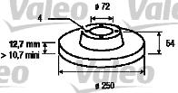 Valeo 186110 - Тормозной диск autosila-amz.com