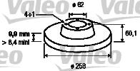 Valeo 186117 - Тормозной диск autosila-amz.com