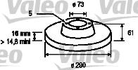 Valeo 186136 - Тормозной диск autosila-amz.com