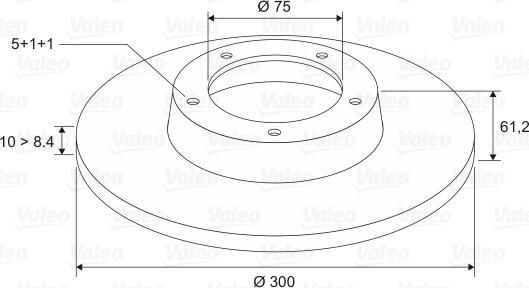 Valeo 186125 - Тормозной диск autosila-amz.com