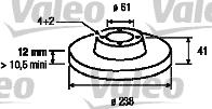 Valeo 186803 - Тормозной диск autosila-amz.com