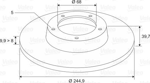 Valeo 186807 - 186807 Комплект тормозных дисков (2 шт) autosila-amz.com