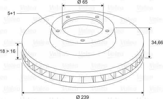 Valeo 186888 - Тормозной диск autosila-amz.com